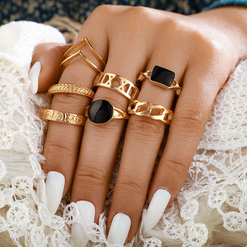 Hollow black oil drip ring set