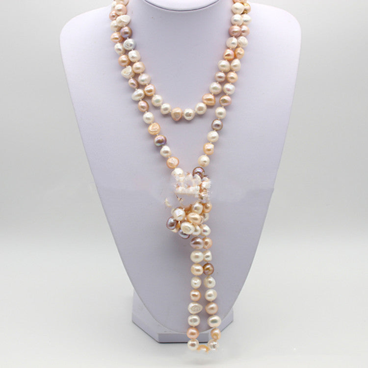 Sweater necklace pearl