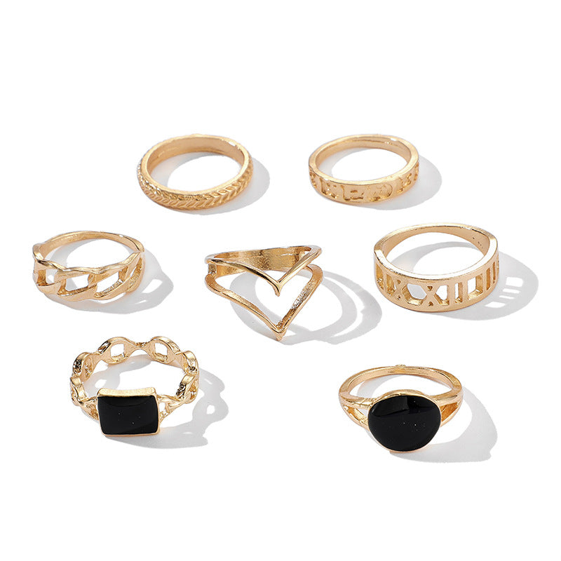 Hollow black oil drip ring set