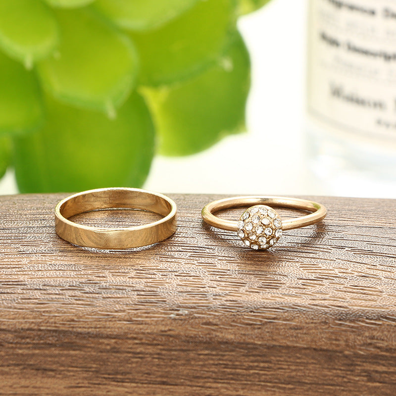 5-piece set with diamond ring
