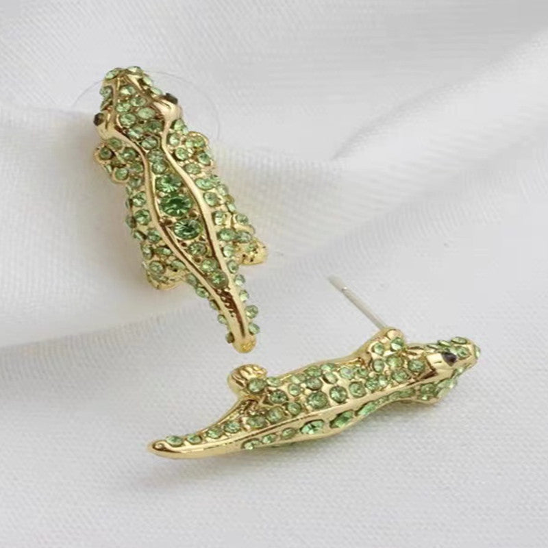 Tide Diamond Inlaid Small Earrings