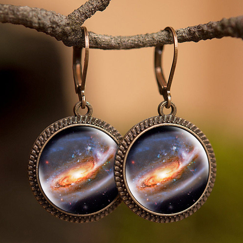 French Time Stone Star Maple Earrings