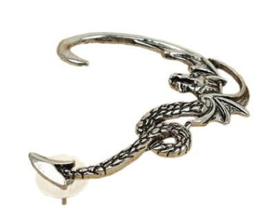 European and American popular retro gothic style Influx of flying dragon ear earrings