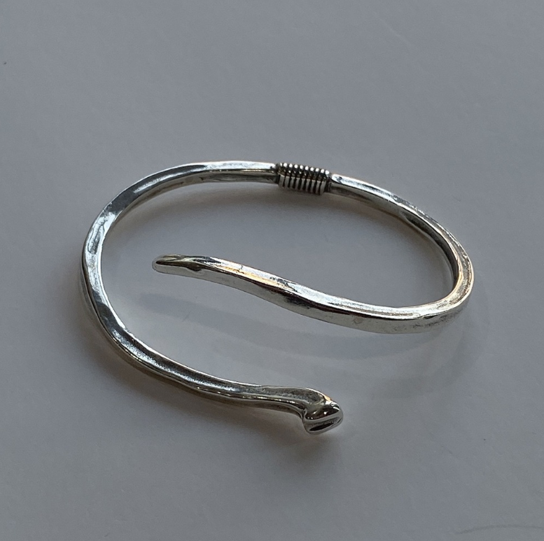 Simple plain silver bracelet