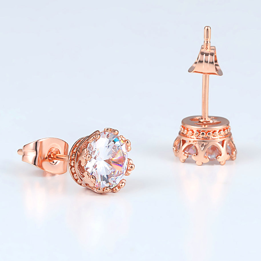 Simulation diamond crystal earrings