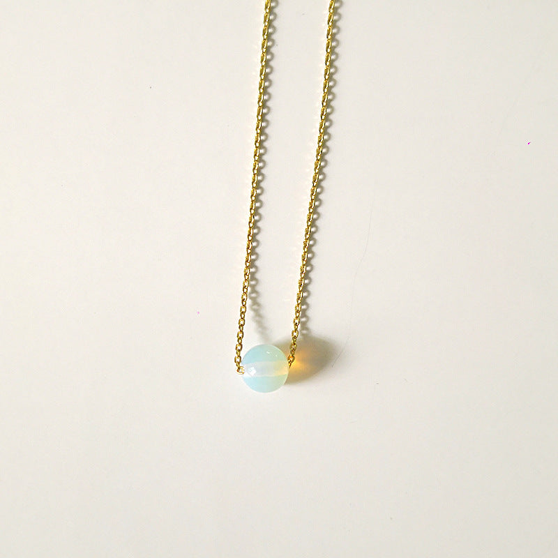 Crystal glass pendant necklace