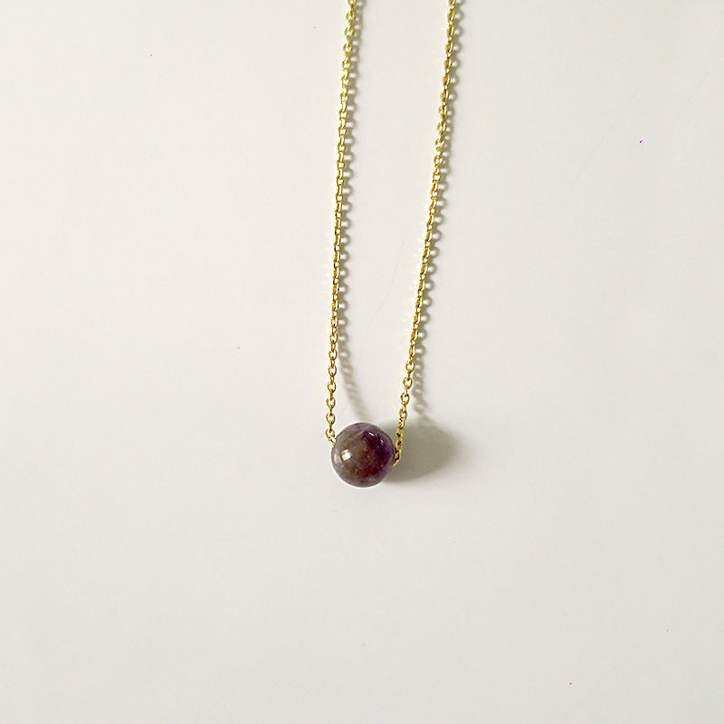 Crystal glass pendant necklace