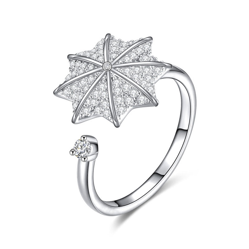 2021 net red new jewelry Yu Hao vibrato with the same rotating ring ring micro-inlaid zircon can be rotated at high speed
