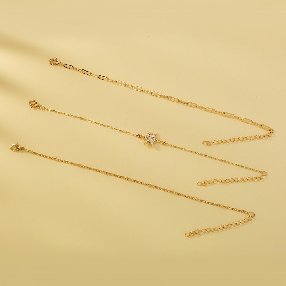 European and American cross-border fashion and elegant ladies multi-layer bracelets net celebrity ins diamond bracelet