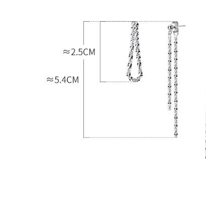 Sparkling S925 Silver Gypsophila Chain Tassel Long Earrings