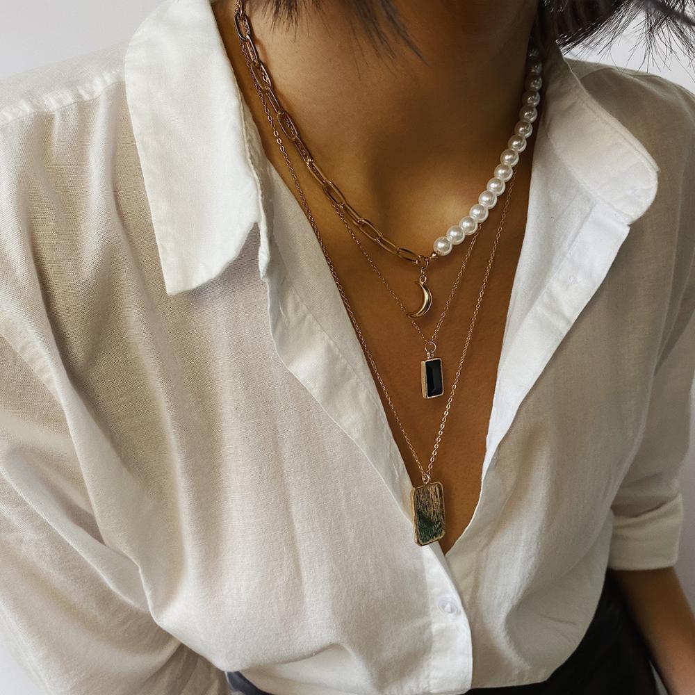 Pearl Crescent Necklace