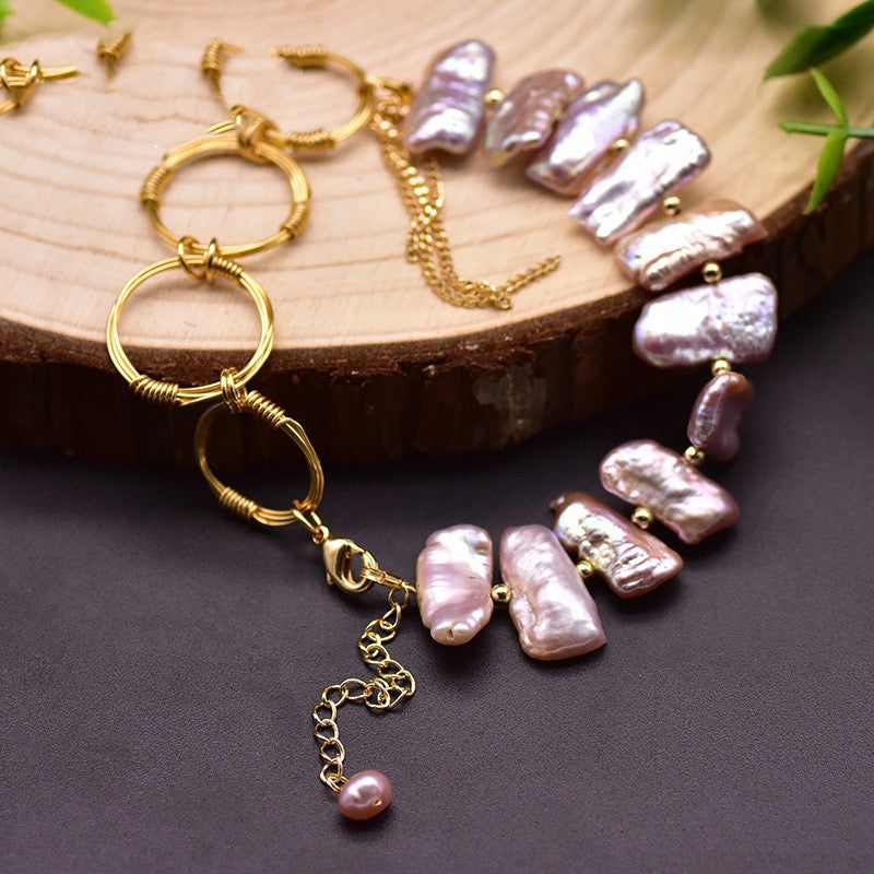 Natural Baroque Pearl Set Bracelet