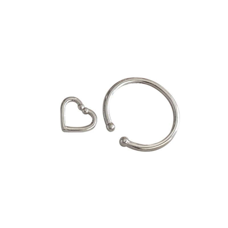 Net Red Forest Fashion Flower Buckle Index Finger Silver Ring