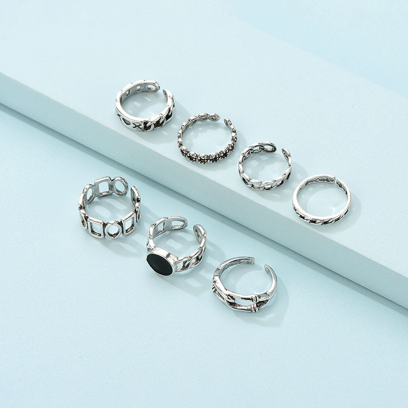 Fashion New Ladies Alloy Ring Alloy Ring Set