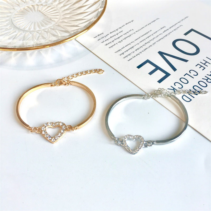 Love diamond heart-shaped bracelet
