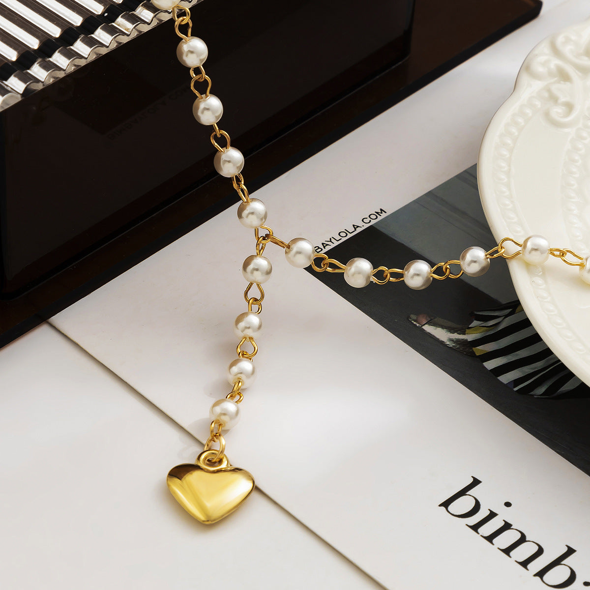 Simple Love Pearl Pendant Necklace