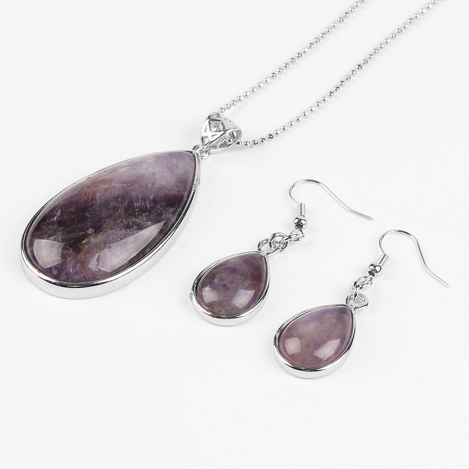 Natural crystal necklace