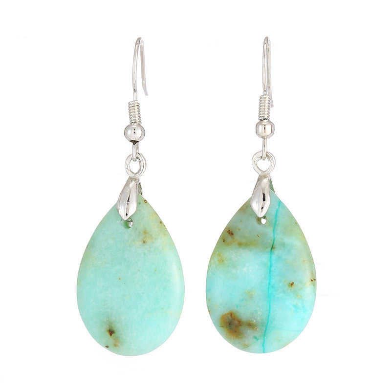 Bohemian Drop-shaped Multicolor Stone Earrings