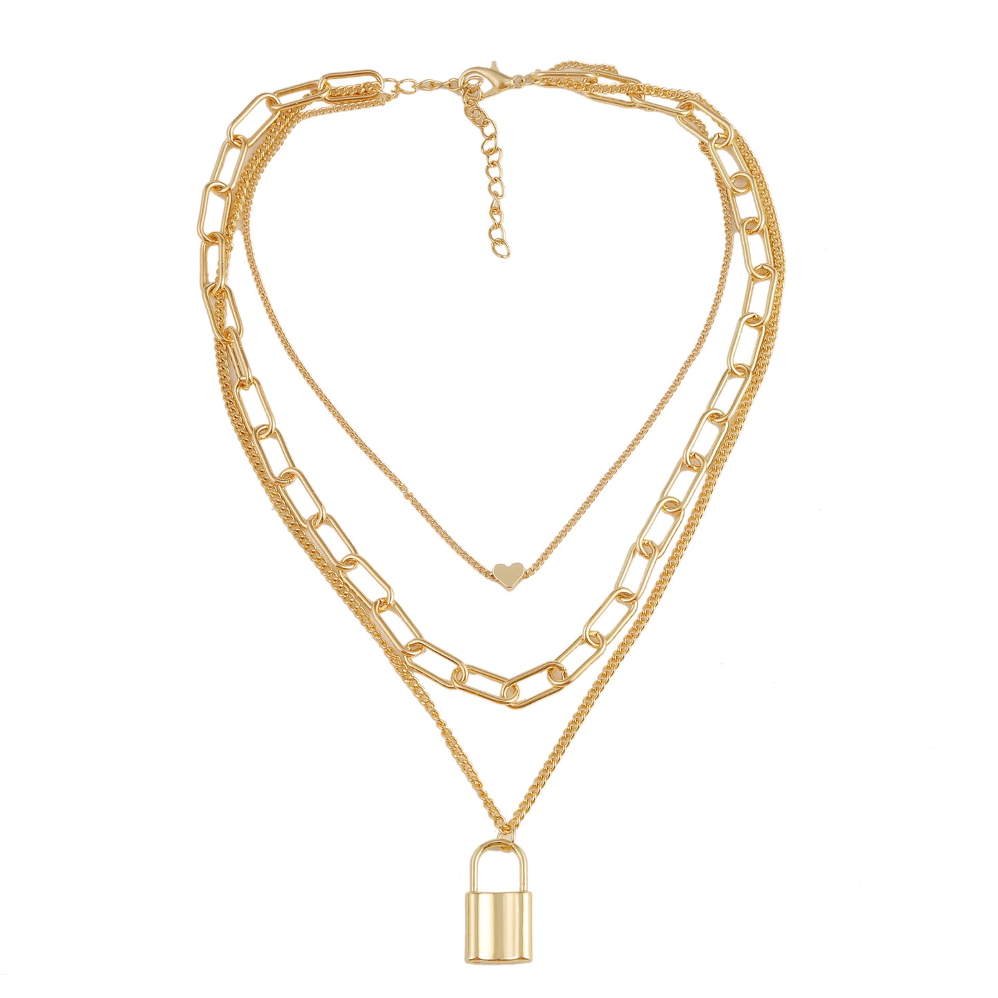 Multilayer Pearl Cross Necklace