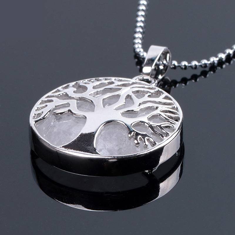 Natural stone pendant Life Tree Necklace