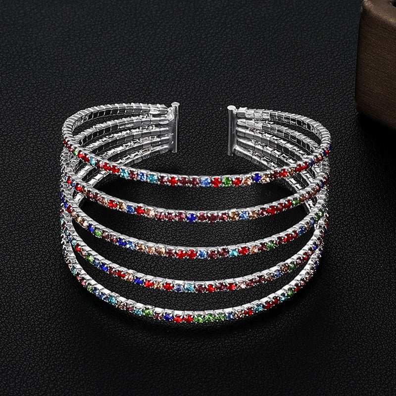 Bridal Accessories Temperament Full Diamond Elastic Bracelet