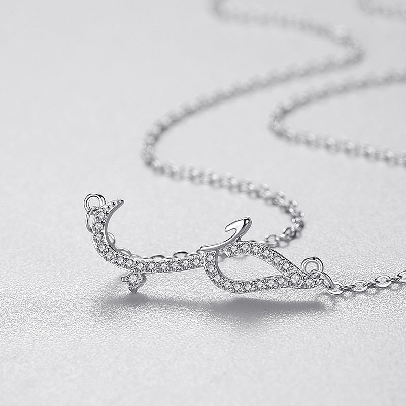 S925 Sterling Silver Full Diamond Pendant Necklace