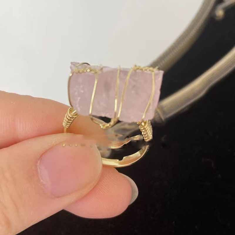 Fashionable Ladies Natural Amethyst Adjustable Ring