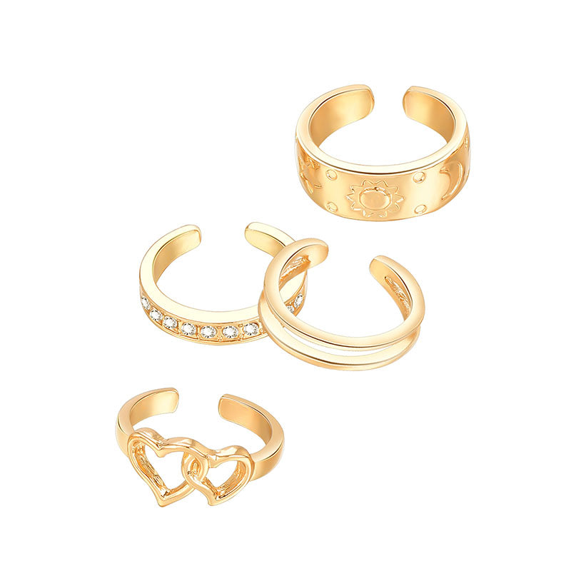 Fashion New Ladies Alloy Ring Alloy Ring Set