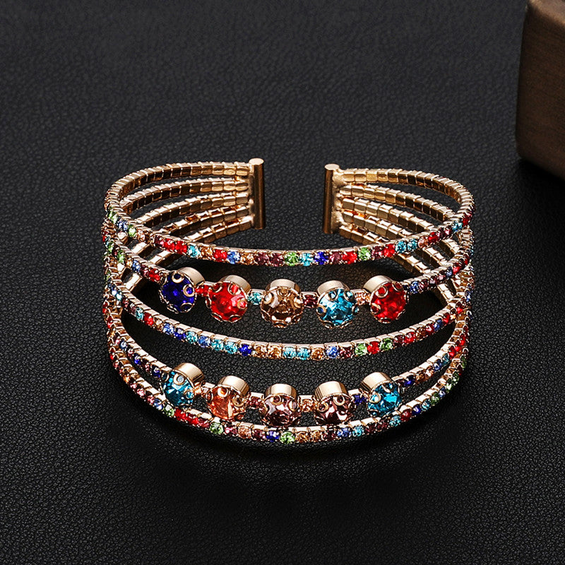 Bridal Accessories Temperament Full Diamond Elastic Bracelet