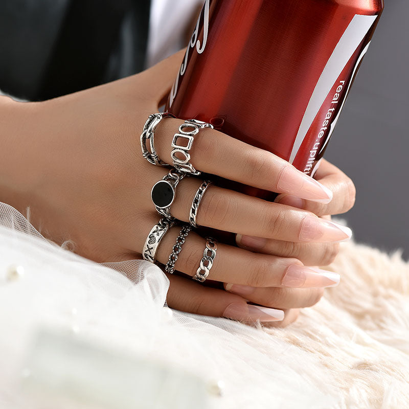 Fashion New Ladies Alloy Ring Alloy Ring Set