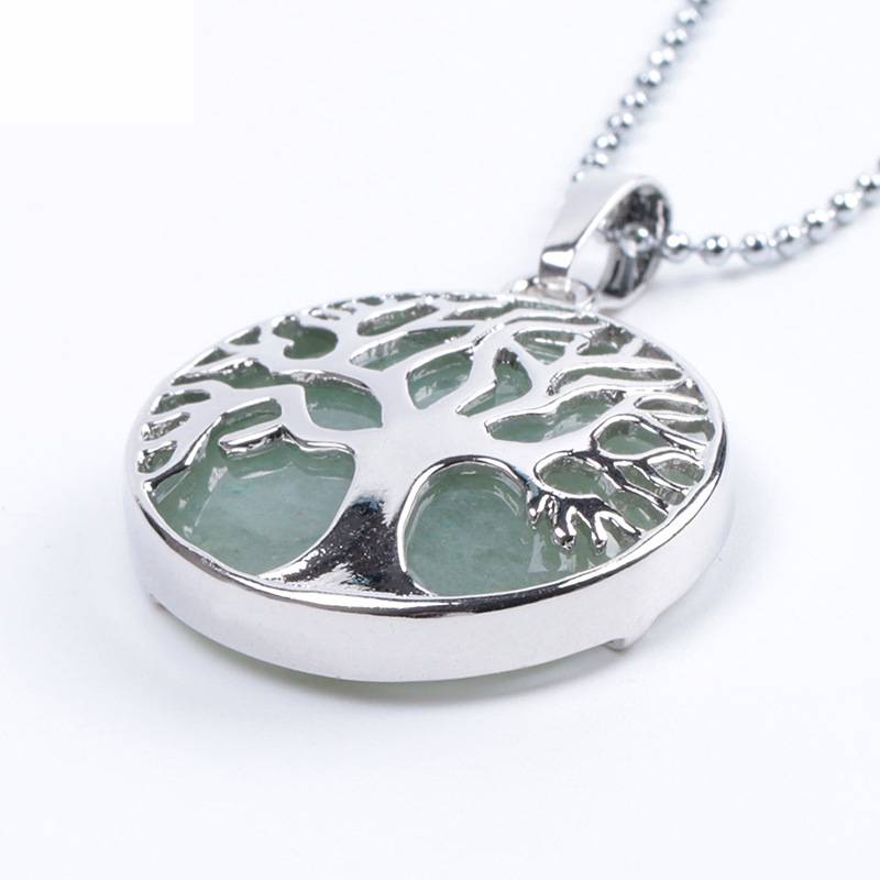 Natural stone pendant Life Tree Necklace