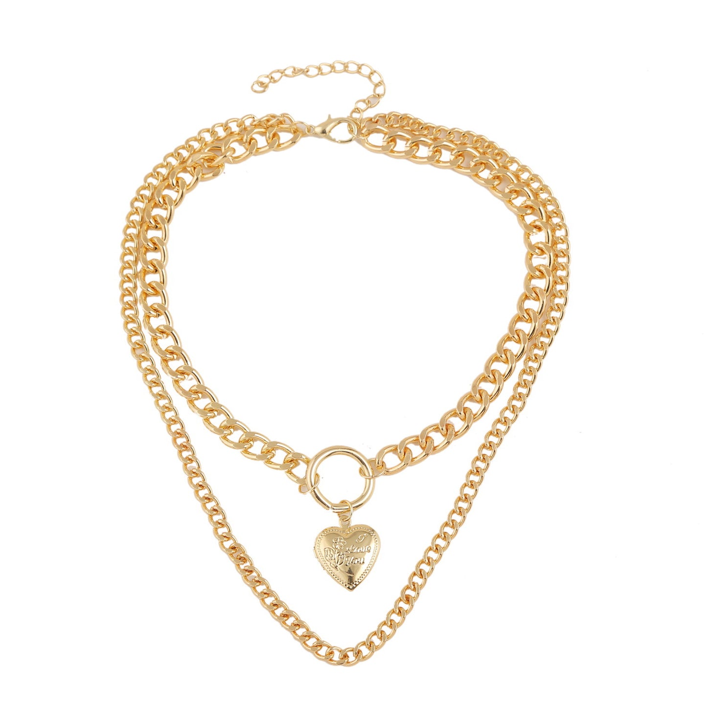 Multilayer Pearl Cross Necklace
