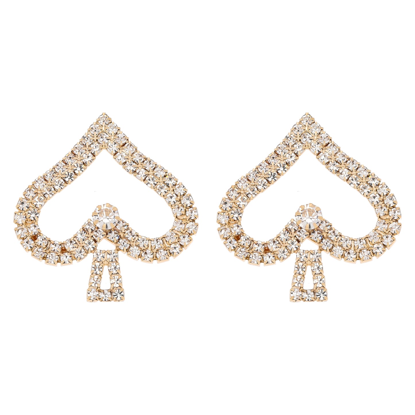 Alloy Diamond And Rhinestone Earrings