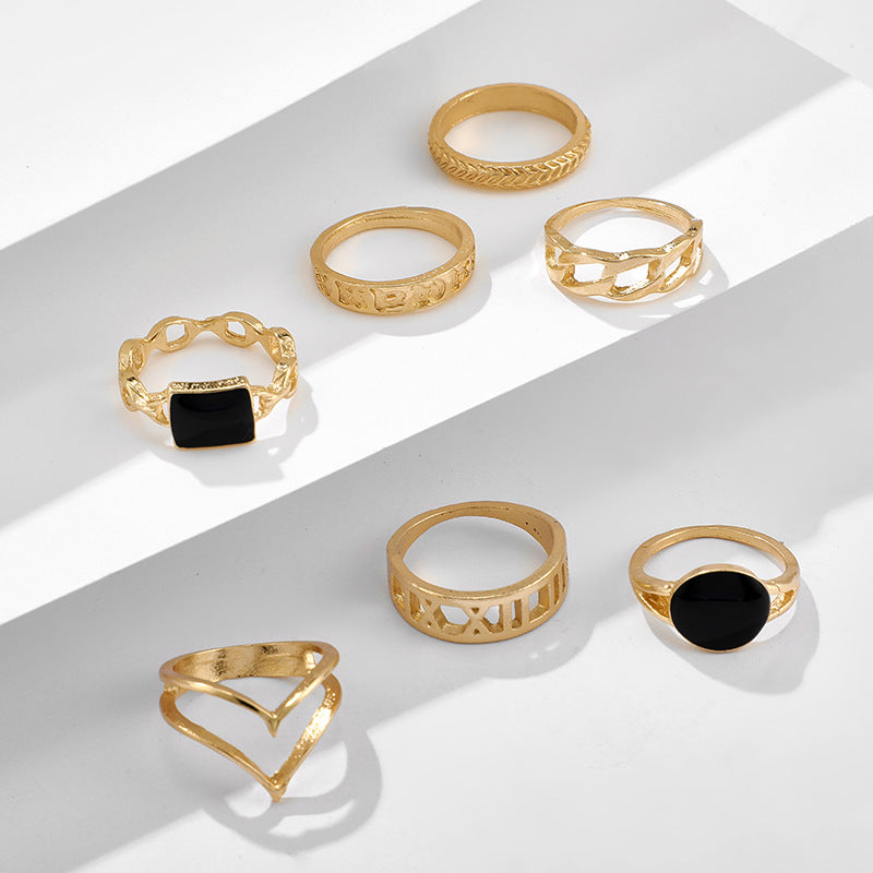 Hollow black oil drip ring set