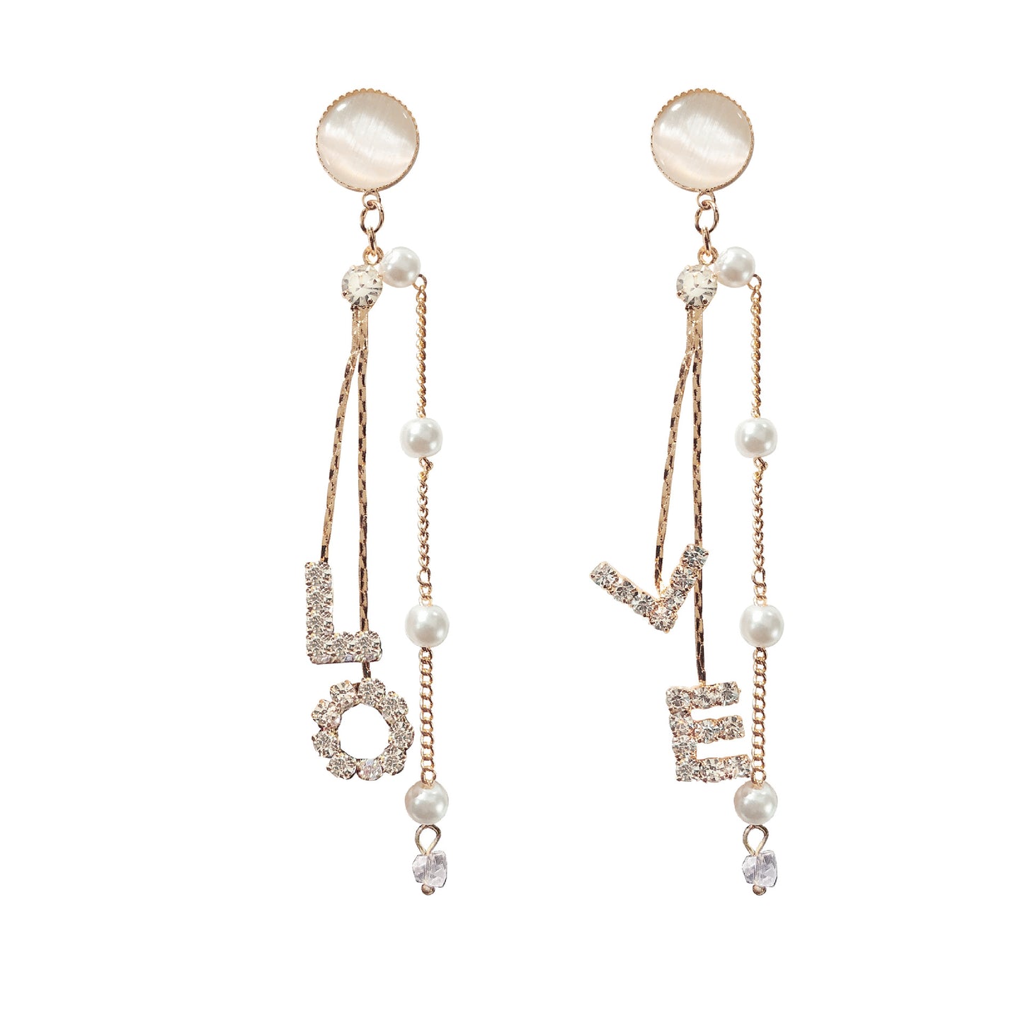 Personality Diamond Retro Earrings Tassel Wild Long Earrings Tide