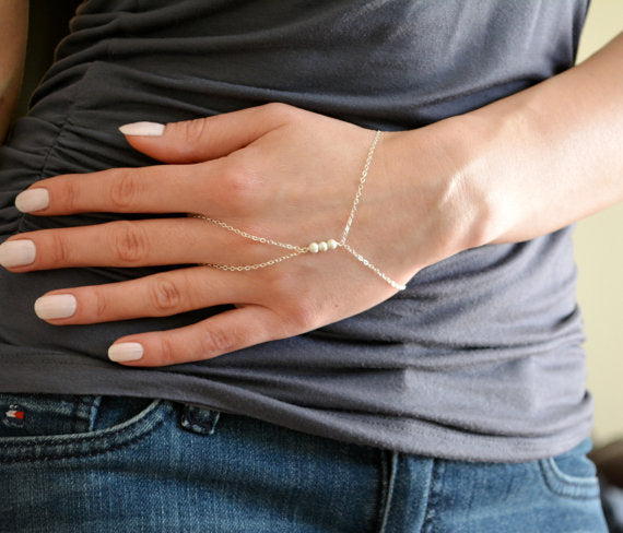 Simple Pearl Linking Bracelet Simple Bracelet