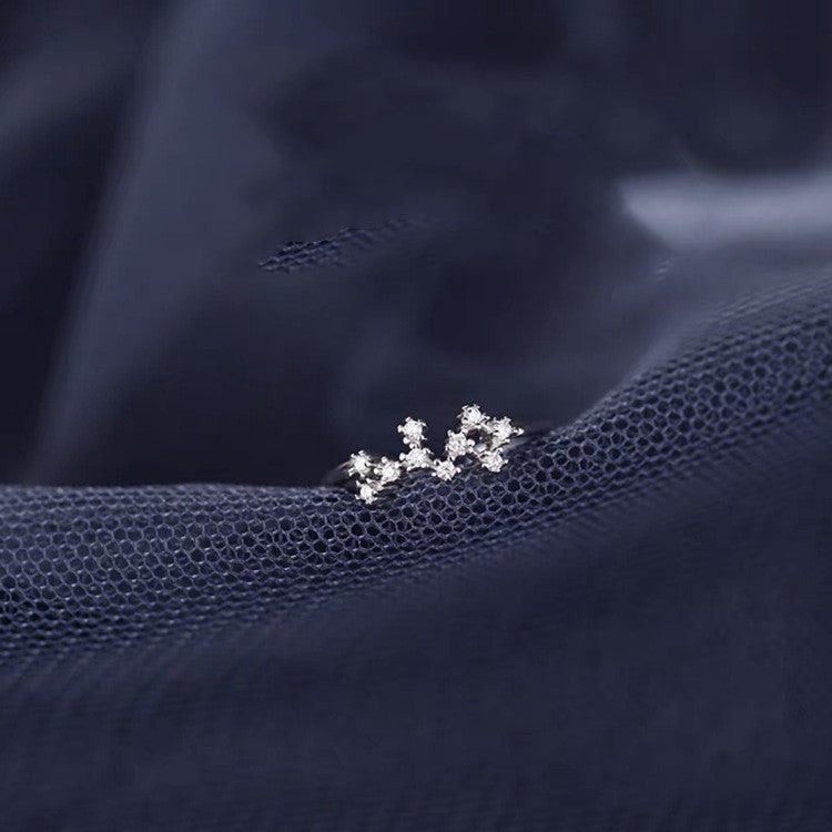S925 Silver Twelve Constellation Ring Female