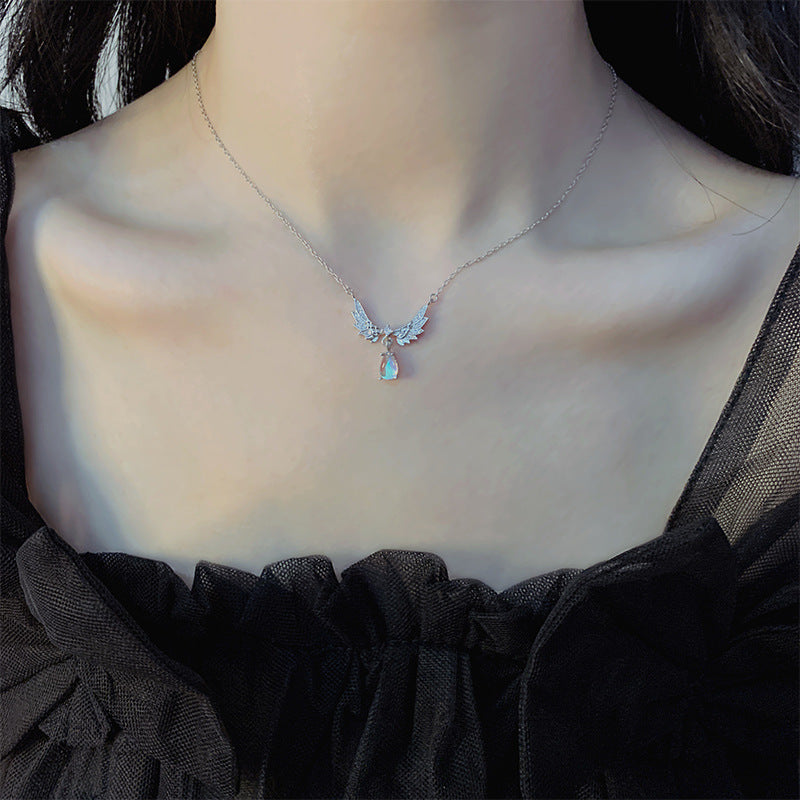 Flash Diamond Angel Wings Wings Necklace Women