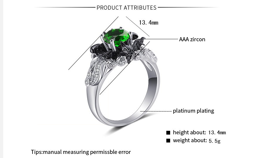 Bat Color Separation Ring European And American Plating