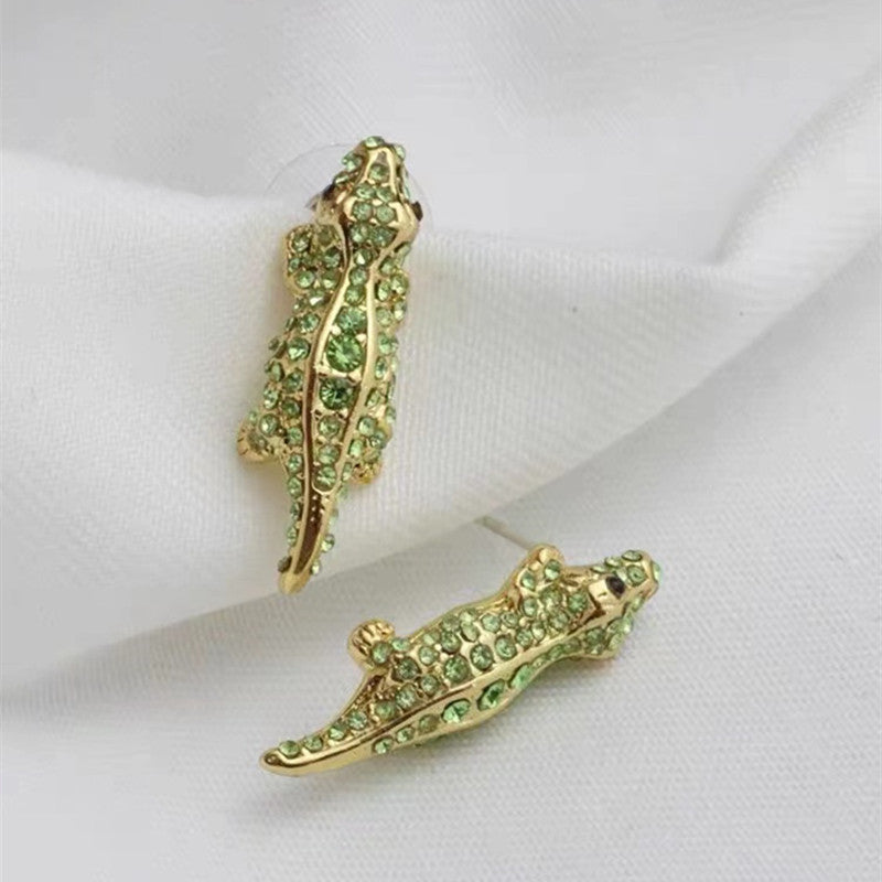 Tide Diamond Inlaid Small Earrings