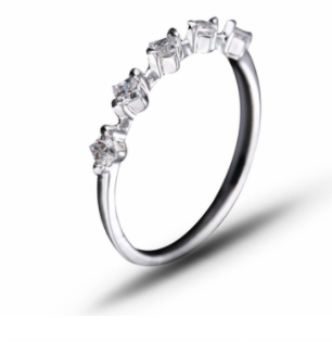Korean Style Sparkling Square Zircon Ring Stall Source Mixed Batch