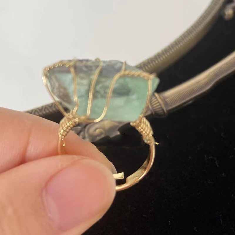 Fashionable Ladies Natural Amethyst Adjustable Ring