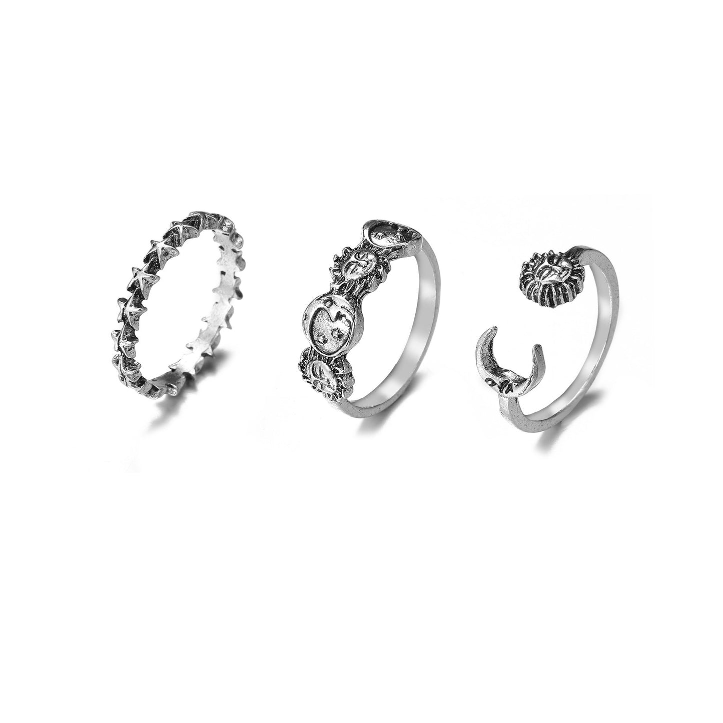 Knuckle Ring Creative Boho Style Hollow Knuckle Ring Set Of 9