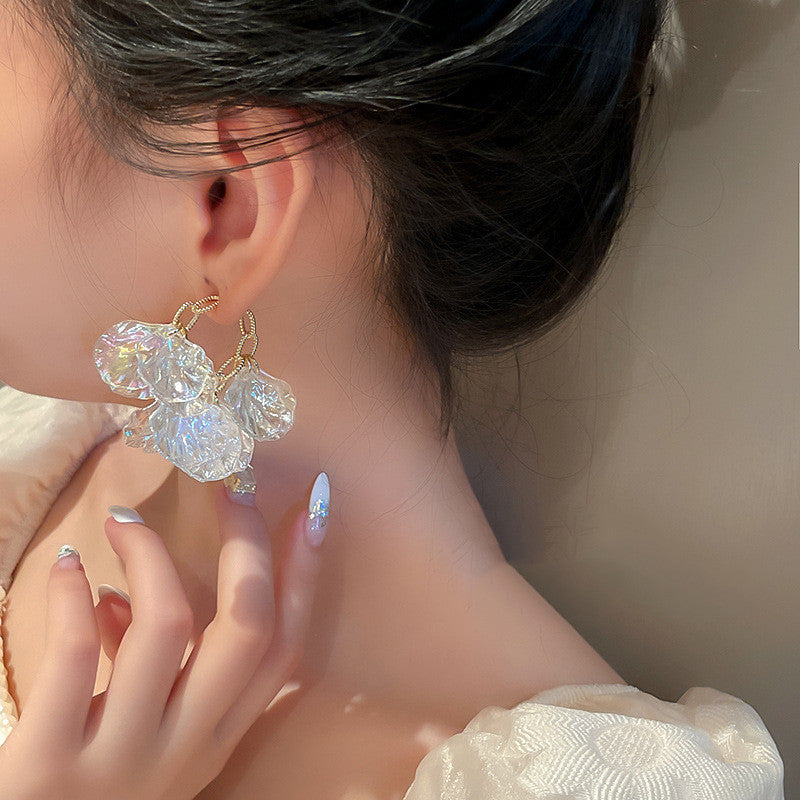 Symphony Acrylic Shell C-shaped Hoop Earrings Earrings