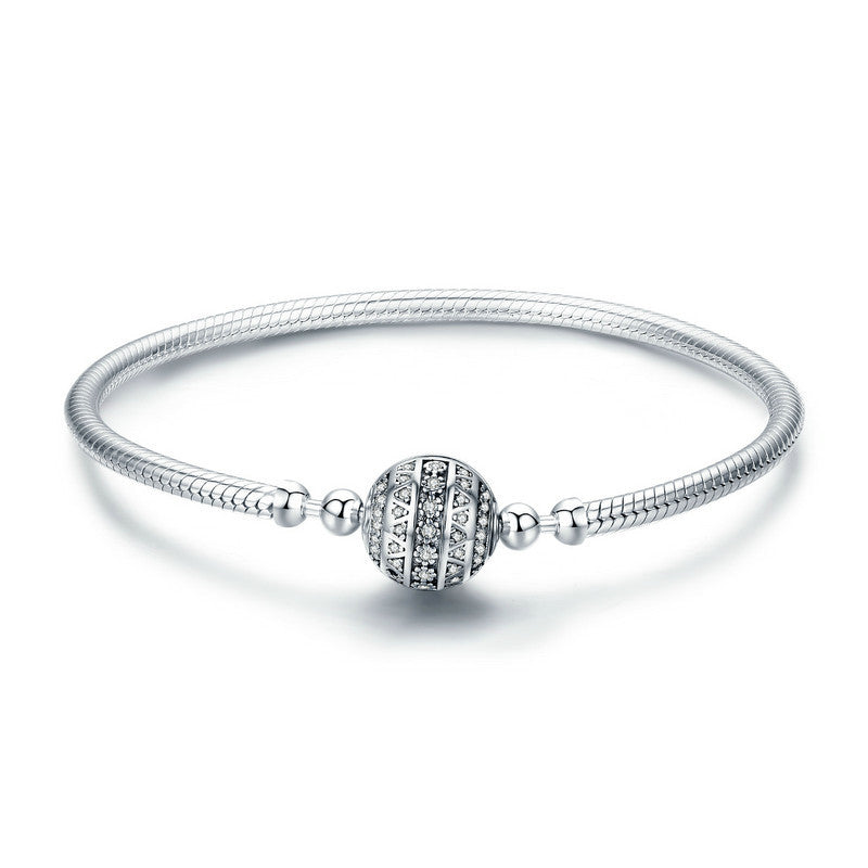 Fashionable Simple S925 Sterling Silver Bangle Bracelet