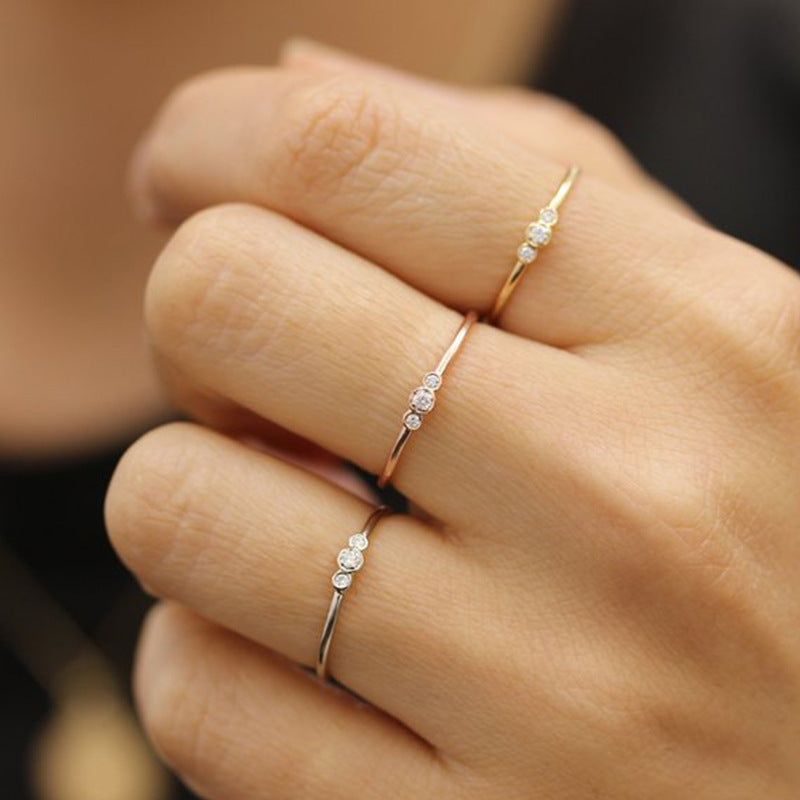 Simple And Versatile Electroplated Metal Ladies Ring