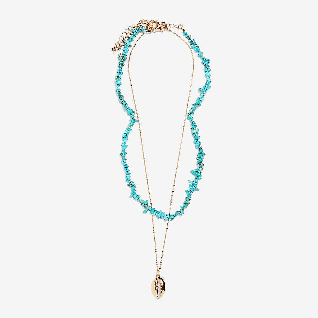 Multilayer Pearl Cross Necklace