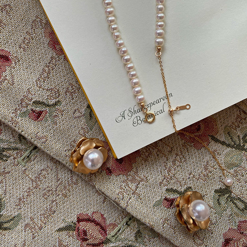 Handmade Natural Pearl Sterling Silver Necklace