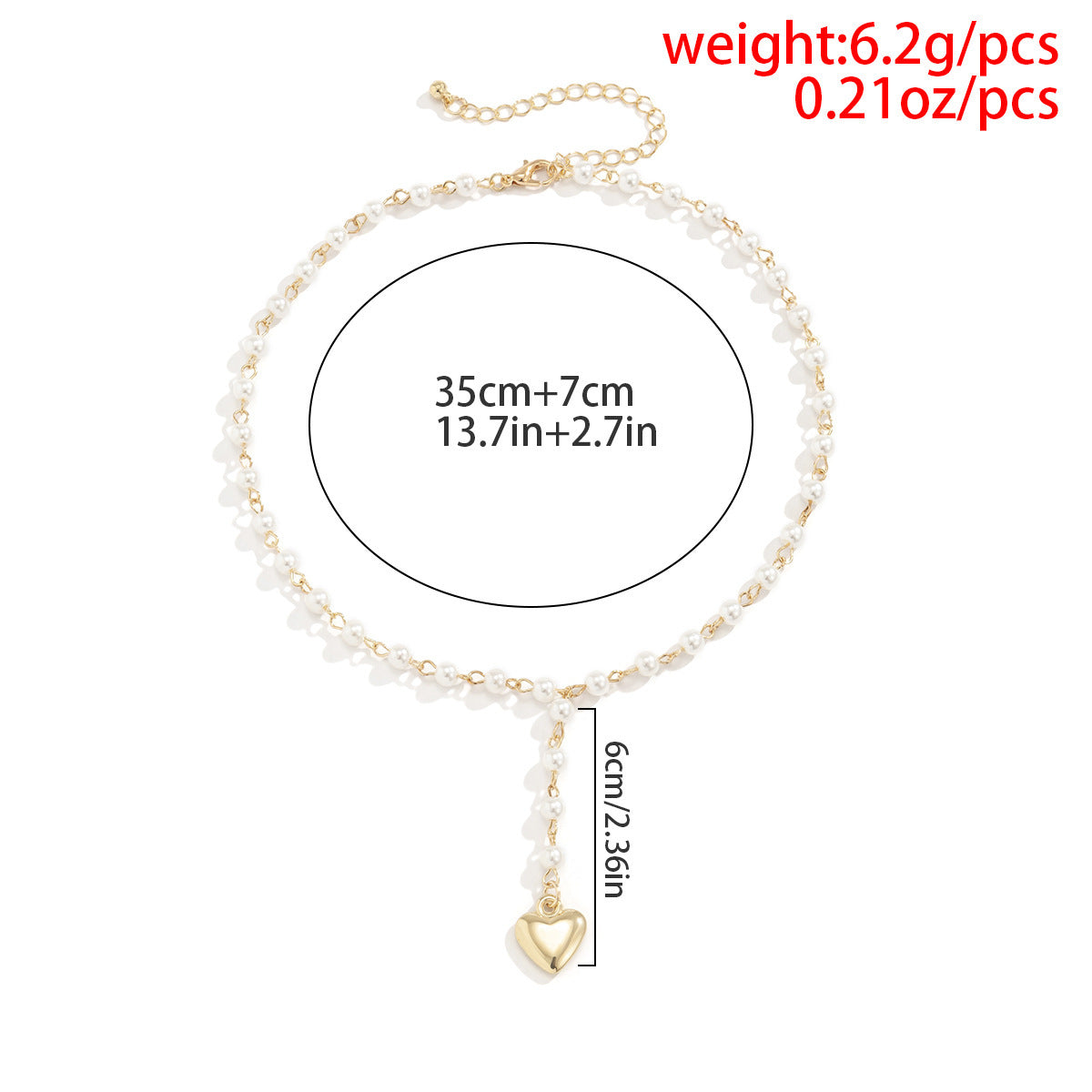 Simple Love Pearl Pendant Necklace