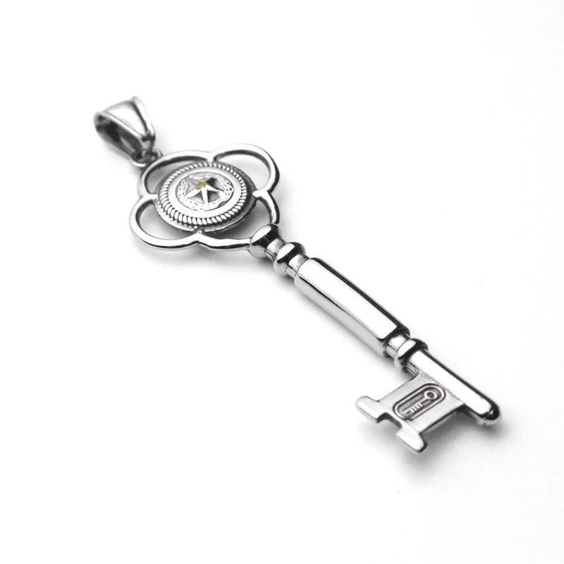 Gothic Key Titanium Steel Pendant Punk Fashionable Stainless Steel Accessory Pendant Fashionable Key Pendant